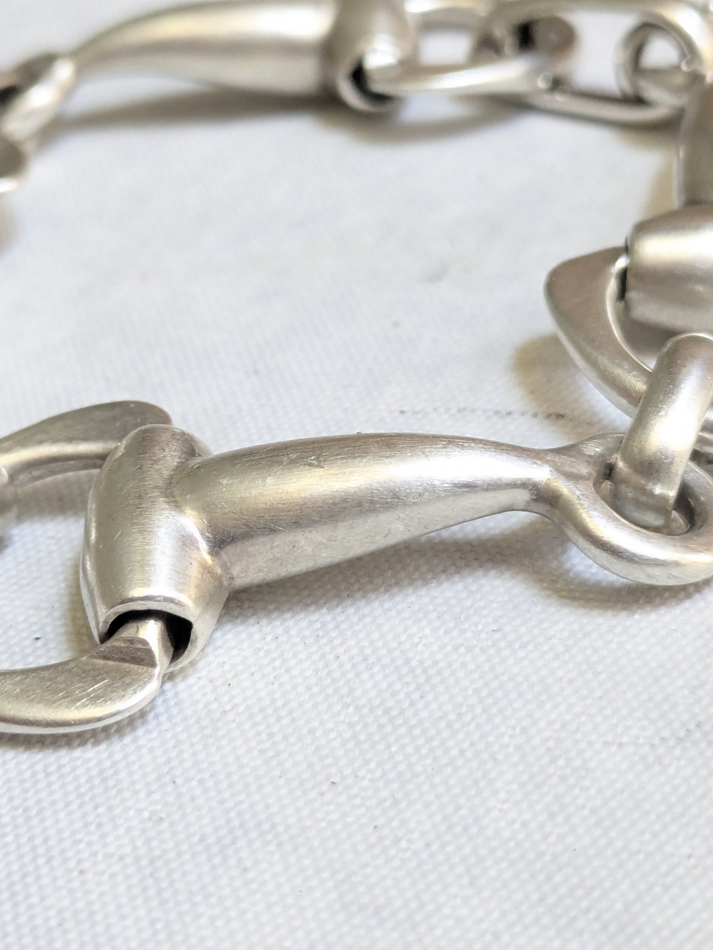 Vintage Taxco Sterling Silver Equestrian Bracelet 7" Horsebit Stirrup Mexico - Picture 5 of 16